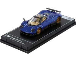 Pagani Zonda F Argentina Blue Metallic Hypercar League Collection 1/64 Diecast Model Car PosterCars H01B