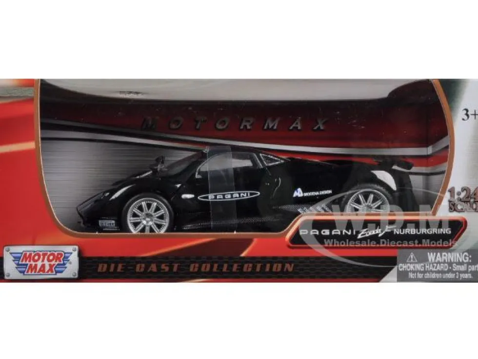 Pagani Zonda F Nurburgring Black 1/24 Diecast Car Model Motormax 73370