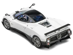 Pagani Zonda F Pearl White with Black Top 1/64 Diecast Model Car by CM Model