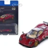 Pagani Zonda F Rosso Dubai Red Metallic Hypercar League Collection 1/64 Diecast Model Car PosterCars H02B