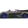Pagani Zonda Revo Barchetta Carbon with Red, White, and Blue Stripes 1/64 Diecast Model Car by CM Model