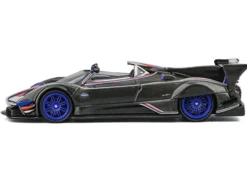 Pagani Zonda Revo Barchetta Carbon with Red, White, and Blue Stripes 1/64 Diecast Model Car by CM Model