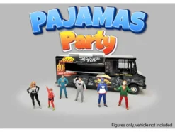Pajamas Party 6 piece Diecast Figure Set (6 Figures) Limited Edition for 1/64 Scale Models by American Diorama