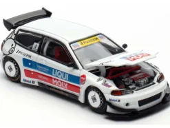 Pandem Civic EG6 RHD (Right Hand Drive) White with Stripes and Graphics "VDX - Tokyo Auto Salon Hong Kong 2025" Special Edition 1/64 Diecast Model Car by Pop Race