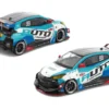 Pandem GR Yaris RHD (Right Hand Drive) #99 "Auto Finesse" Blue and White with Graphics "Enigma Exclusive Edition" 1/64 Diecast Model Car by Pop Race