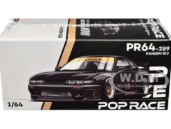Pandem S13 RHD (Right Hand Drive) Black with Gold Accents 1/64 Diecast Model Car by Pop Race