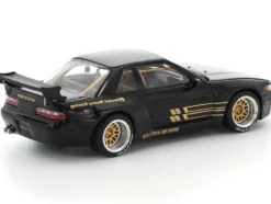 Pandem S13 RHD (Right Hand Drive) Black with Gold Accents 1/64 Diecast Model Car by Pop Race