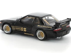 Pandem S13 RHD (Right Hand Drive) Black with Gold Accents 1/64 Diecast Model Car by Pop Race