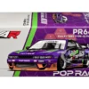 Pandem S13 RHD (Right Hand Drive) "EVA RT Test Type-01" Purple Metallic with Graphics 1/64 Diecast Model Car by Pop Race