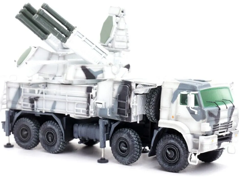 Pantsir S1 96K6 Self Propelled Air Defense Weapon System Winter Camouflage Russia s Arctic Forces Armor Premium Series 1/72 Diecast Model Panzerkampf 12215PA