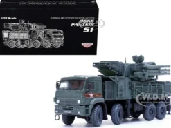 Pantsir S1 96K6 Self-Propelled Air Defense Weapon System "Victory Day Parade" Russian Army "Armor Premium" Series 1/72 Diecast Model by Panzerkampf