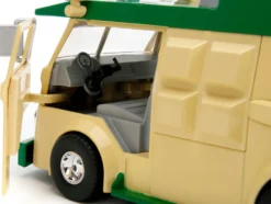 Party Wagon Green and Beige and Donatello Diecast Figure Teenage Mutant Ninja Turtles Hollywood Rides Series Diecast Model Jada 34529