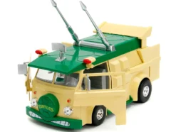 Party Wagon Green and Beige and Donatello Diecast Figure Teenage Mutant Ninja Turtles Hollywood Rides Series Diecast Model Jada 34529