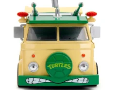 Party Wagon Green and Beige and Donatello Diecast Figure Teenage Mutant Ninja Turtles Hollywood Rides Series Diecast Model Jada 34529
