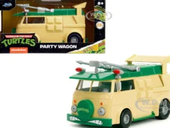 Party Wagon Green and Beige Teenage Mutant Ninja Turtles Hollywood Rides Series Diecast Model Car Jada 34723