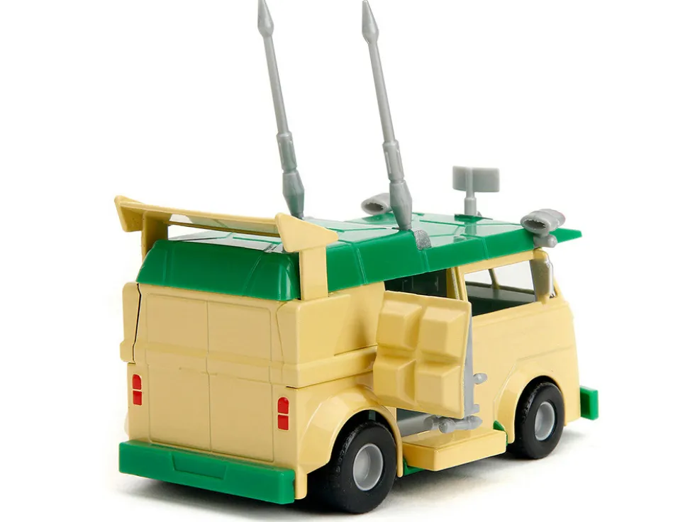 Party Wagon Green and Beige Teenage Mutant Ninja Turtles Hollywood Rides Series Diecast Model Car Jada 34723