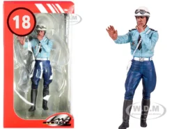 1975 1980 Paul French Police Motorcycle Officer Figurine 1/18 Scale Models Le Mans Miniatures 118036-P2
