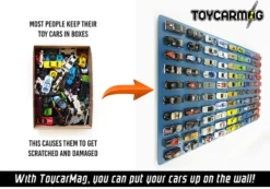10pc Clip-On Magnets Clip and Display 1/64 Scale Model Cars Toyscarmag TCM43069