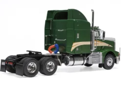 1998 Peterbilt 377 A/E Truck Tractor Green Metallic with Beige Stripes 1/43 Diecast Model by IXO Models