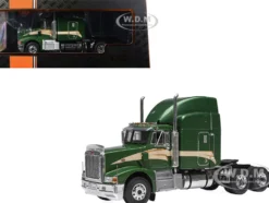 1998 Peterbilt 377 A/E Truck Tractor Green Metallic with Beige Stripes 1/43 Diecast Model by IXO Models