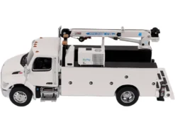 Peterbilt 536 Auto-Crane Titan85-Body HC14-Crane Work Truck with Miller EnPak White