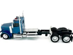 Peterbilt 589 2-Axel Day Cab Blue Metallic 1/87 (HO) Plastic Model Car by HO Logistics