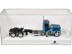 Peterbilt 589 2-Axel Day Cab Blue Metallic 1/87 (HO) Plastic Model Car by HO Logistics