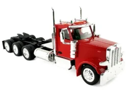 Peterbilt 589 3-Axel Day Cab Red 1/87 (HO) Plastic Model Car by HO Logistics