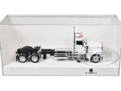 Peterbilt 589 2-Axel Day Cab White 1/87 (HO) Plastic Model Car by HO Logistics