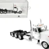 Peterbilt 589 3-Axel Day Cab White 1/87 (HO) Plastic Model Car by HO Logistics