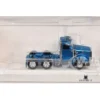 Peterbilt 367 Day Cab Blue Metallic 1/87 (HO) Plastic Model Car by HO Logistics