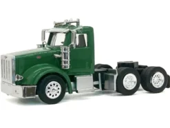 Peterbilt 367 Day Cab Green 1/87 (HO) Plastic Model Car by HO Logistics