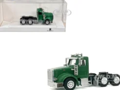 Peterbilt 367 Day Cab Green 1/87 (HO) Plastic Model Car by HO Logistics