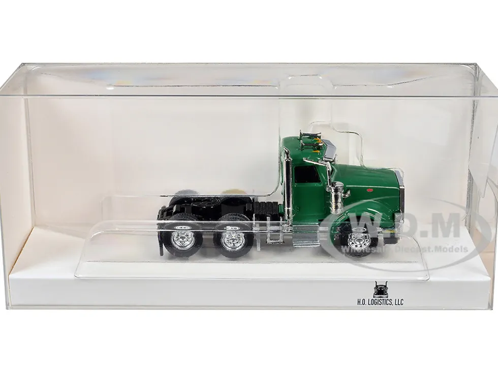 Peterbilt 367 Day Cab Green 1/87 (HO) Plastic Model Car by HO Logistics