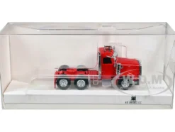 Peterbilt 367 Day Cab Red 1/87 (HO) Plastic Model Car by HO Logistics