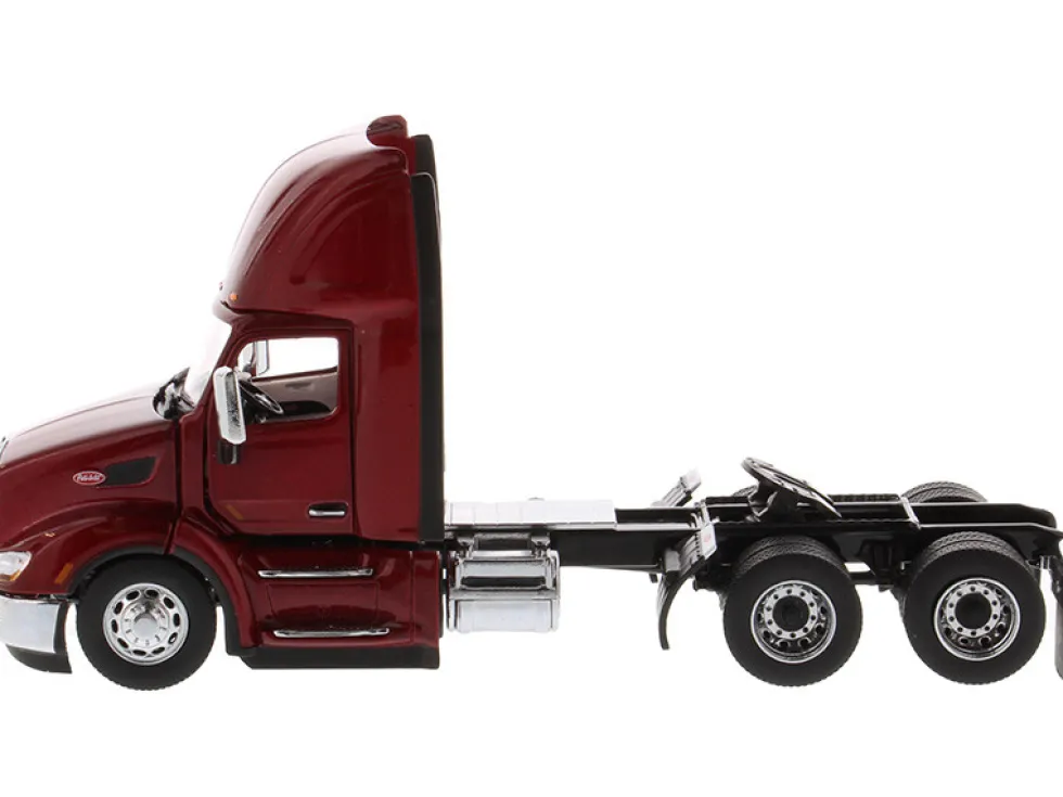 Peterbilt 579 Day Cab Truck Tractor Legendary Red Transport Series 1/50 Diecast Model Diecast Masters 71068