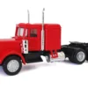 Peterbilt Long Tractor Red 1/87 (HO) Plastic Model Car by Promotex