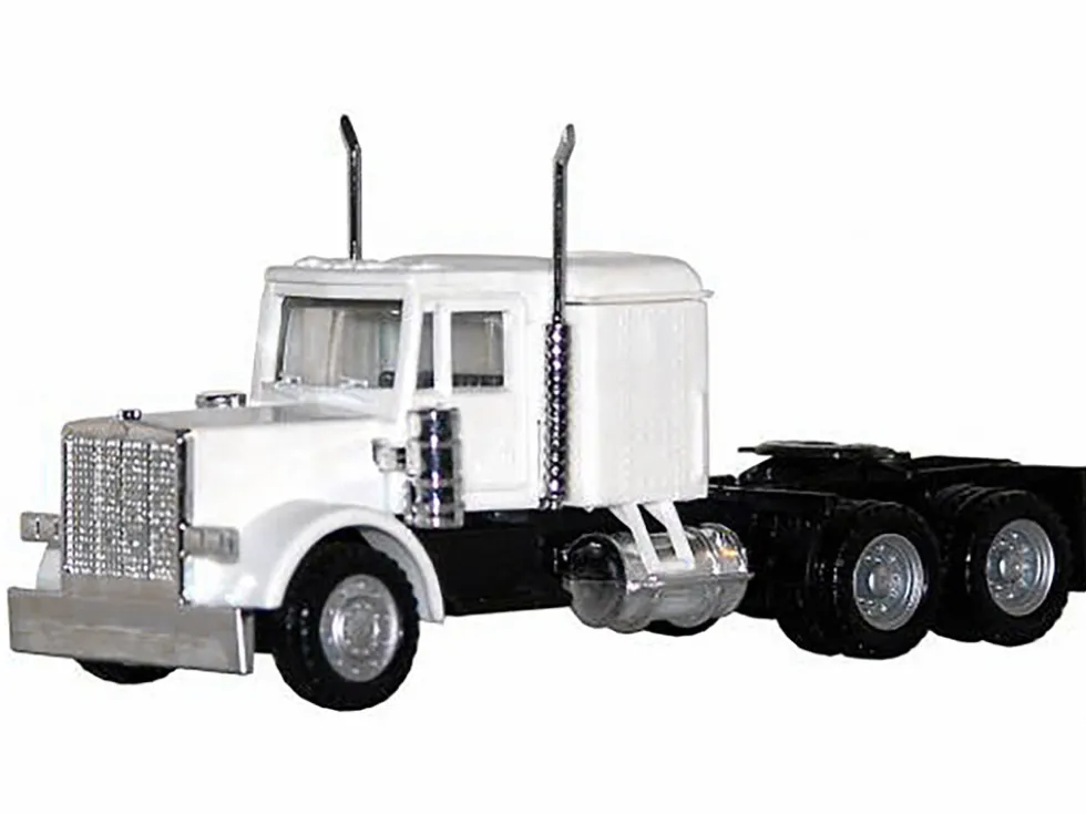 Peterbilt Long Tractor White 1/87 (HO) Plastic Model Car by Promotex