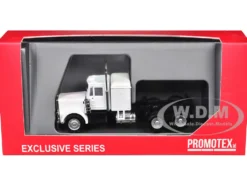Peterbilt Long Tractor White 1/87 (HO) Plastic Model Car by Promotex