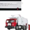 Peterbilt 520 Refuse Garbage Truck with Wittke Front Loader and Trash Bin Red and White 1/34 Diecast Model First Gear FG10-4335