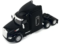 Peterbilt 579 Sleeper Cab Black 1/87 (HO) Plastic Model Car by HO Logistics