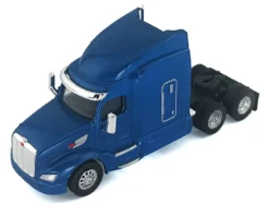 Peterbilt 579 Sleeper Cab Blue Metallic 1/87 (HO) Plastic Model Car by HO Logistics