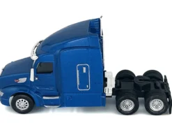 Peterbilt 579 Sleeper Cab Blue Metallic 1/87 (HO) Plastic Model Car by HO Logistics