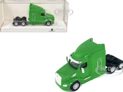 Peterbilt 579 Sleeper Cab Lime Green 1/87 (HO) Plastic Model Car by HO Logistics