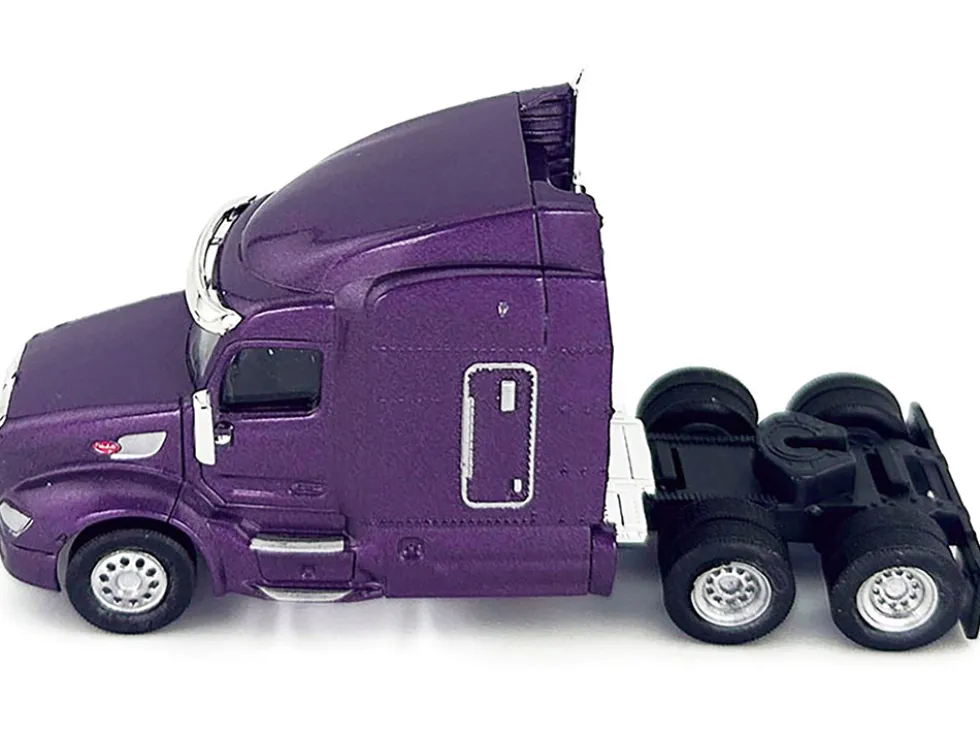 Peterbilt 579 Sleeper Cab Purple Metallic 1/87 (HO) Plastic Model Car by HO Logistics