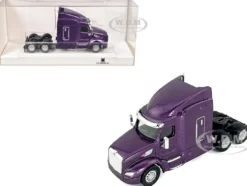 Peterbilt 579 Sleeper Cab Purple Metallic 1/87 (HO) Plastic Model Car by HO Logistics