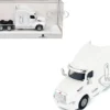 Peterbilt 579 Sleeper Cab White 1/87 (HO) Plastic Model Car by HO Logistics
