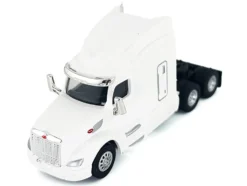 Peterbilt 579 Sleeper Cab White 1/87 (HO) Plastic Model Car by HO Logistics