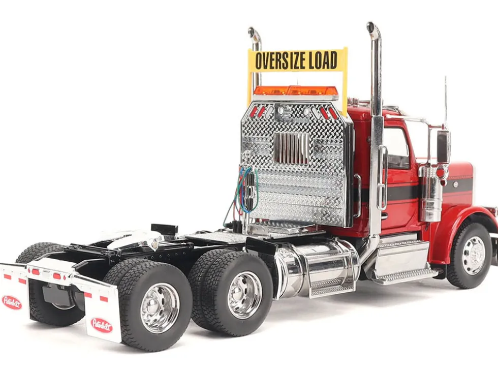 Peterbilt 589 Tandem-Axle Truck Tractor with Day Cab Legendary Red "Transport Series" 1/32 Diecast Model by Diecast Masters