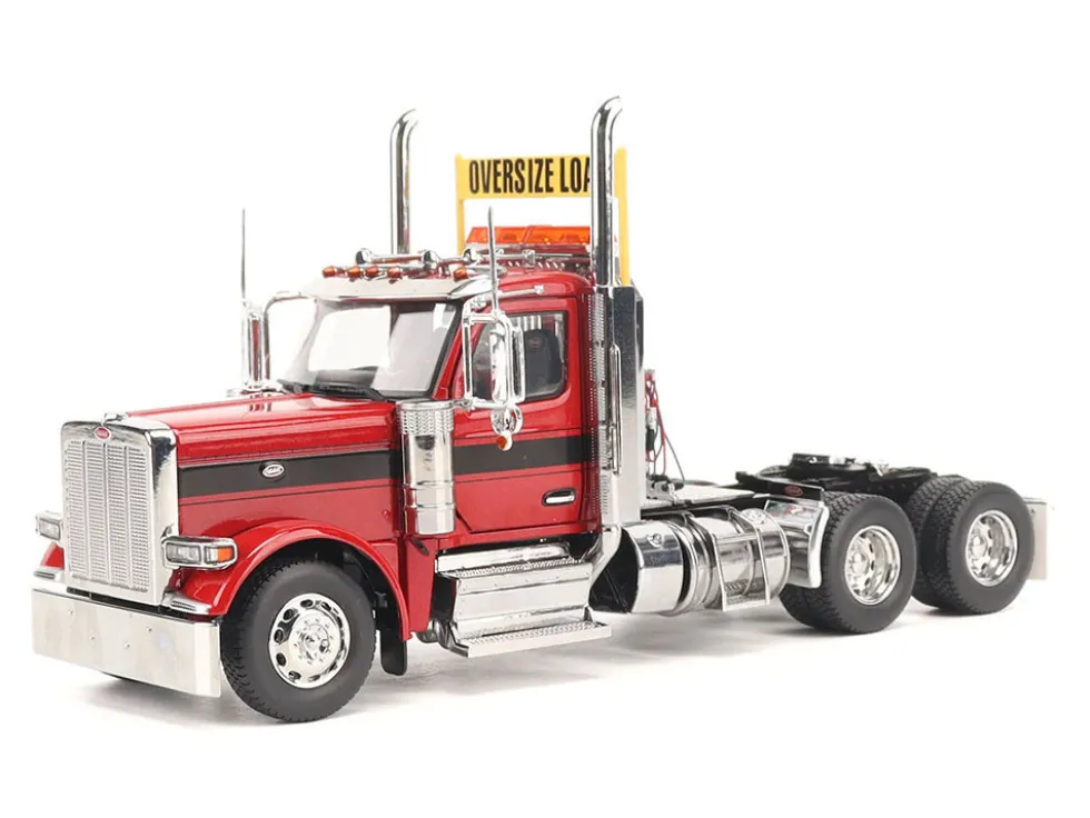 Peterbilt 589 Tandem-Axle Truck Tractor with Day Cab Legendary Red "Transport Series" 1/32 Diecast Model by Diecast Masters